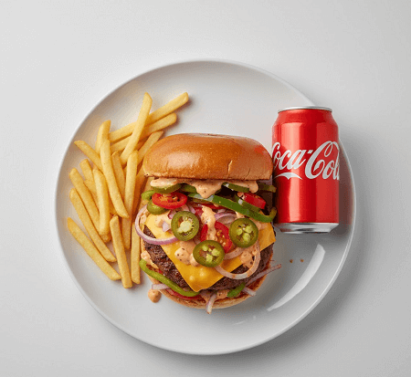 Fire In The Hole Burger Meal 