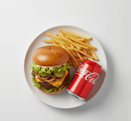 Double Smash Beef Burger Meal 